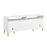 DUMBO 63" TV Stand in White TV001-WH Manhattan Comfort