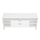 DUMBO 63" TV Stand in White TV001-WH Manhattan Comfort