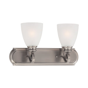 Thomas Lighting Haven Two Light Metal Wall Sconce with Glass Shades for Bathroom or Hallway TV0015741