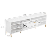 DUMBO 85" TV Stand in White TV002-WH Manhattan Comfort