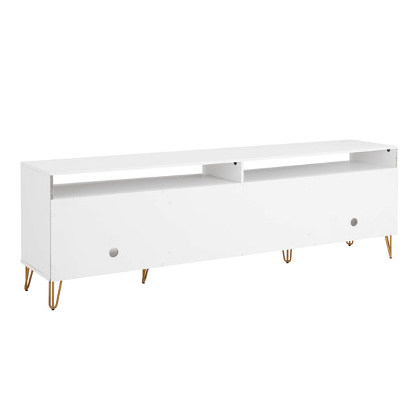 DUMBO 85" TV Stand in White TV002-WH Manhattan Comfort