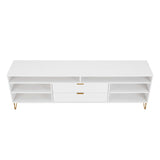 DUMBO 85" TV Stand in White TV002-WH Manhattan Comfort