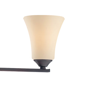 Thomas Lighting Treme Two Light Vanity Fixture with Etched Glass Shades for Modern Bathroom Walls 41 inches Brown TV0022704