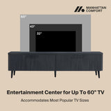 Jodie TV Stand in Charcoal Grey TV003-GY Manhattan Comfort