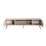 Haley TV Stand 70.9 in White in White TV004-WH Manhattan Comfort