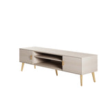 Haley TV Stand 70.9 in White in White TV004-WH Manhattan Comfort