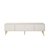 Haley TV Stand 70.9 in White in White TV004-WH Manhattan Comfort