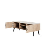 Haley TV Stand 55.10 in Natural & Nude in Natural and Nude TV005-NN Manhattan Comfort