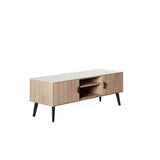 Haley TV Stand 55.10 in Natural & Nude in Natural and Nude TV005-NN Manhattan Comfort