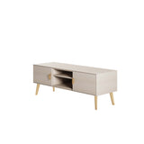 Haley TV Stand 55.10 in White in White TV005-WH Manhattan Comfort