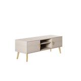 Haley TV Stand 55.10 in White in White TV005-WH Manhattan Comfort