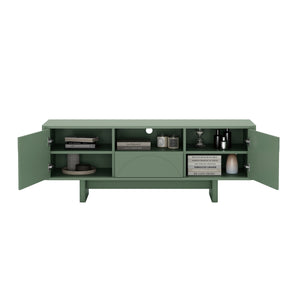 Manhattan Comfort Ella Elegant Tv Stand With Full Extension Drawer - Timeless Charm For Modern Living Spaces Sage Green Mdf Tv007-gr