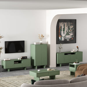 Manhattan Comfort Ella Elegant Tv Stand With Full Extension Drawer - Timeless Charm For Modern Living Spaces Sage Green Mdf Tv007-gr