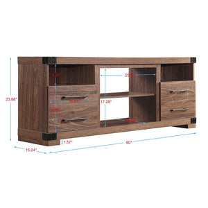 Manhattan Comfort Richmond Industrial - Traditional TV Stand Brown TVFP1-BR