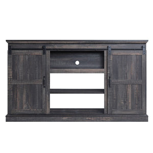 Manhattan Comfort Myrtle Traditional - Barnlike TV Stand Heavy Brown TVFP2-BR