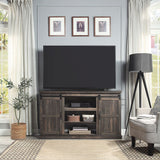 Manhattan Comfort Myrtle Traditional - Barnlike TV Stand Heavy Brown TVFP2-BR