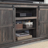 Manhattan Comfort Myrtle Traditional - Barnlike TV Stand Heavy Brown TVFP2-BR