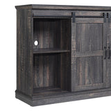 Manhattan Comfort Myrtle Traditional - Barnlike TV Stand Heavy Brown TVFP2-BR