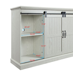 Manhattan Comfort Myrtle Traditional - Barnlike TV Stand Cream Oak TVFP2-CR