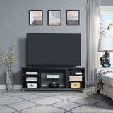 Manhattan Comfort Brighton Modern TV Stand Onyx TVFP4-BL