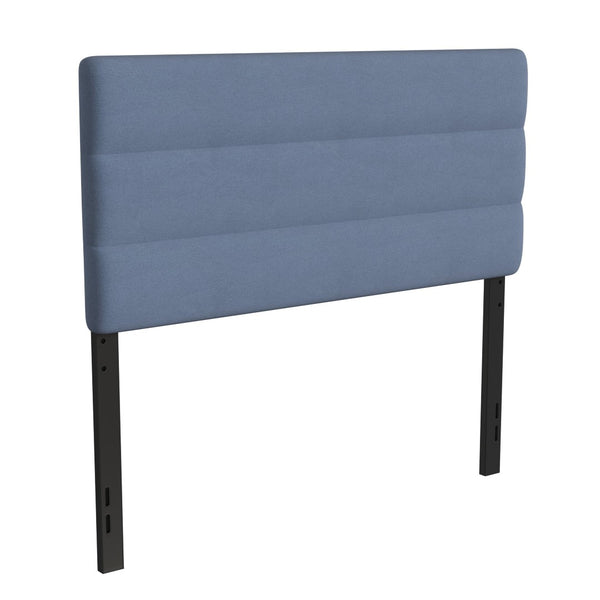 English Elm Paxton Full Channel Stitched Upholstered Headboard - Adjustable Height for Modern Bedroom Style Upgrade Blue In Stock. Usually ships in 24 - 48 business hours TW-3WLHB21-BL-F-GG