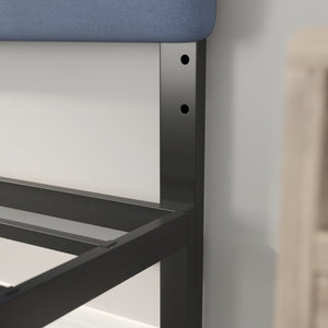 English Elm Paxton Full Channel Stitched Upholstered Headboard - Adjustable Height for Modern Bedroom Style Upgrade Blue In Stock. Usually ships in 24 - 48 business hours TW-3WLHB21-BL-K-GG