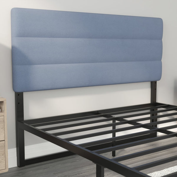 English Elm Paxton Full Channel Stitched Upholstered Headboard - Adjustable Height for Modern Bedroom Style Upgrade Blue In Stock. Usually ships in 24 - 48 business hours TW-3WLHB21-BL-Q-GG