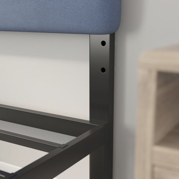 English Elm Paxton Full Channel Stitched Upholstered Headboard - Adjustable Height for Modern Bedroom Style Upgrade Blue In Stock. Usually ships in 24 - 48 business hours TW-3WLHB21-BL-Q-GG