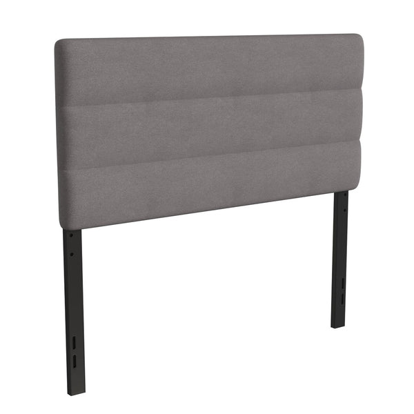 English Elm Paxton Full Channel Stitched Upholstered Headboard - Adjustable Height for Modern Bedroom Style Upgrade Gray In Stock. Usually ships in 24 - 48 business hours TW-3WLHB21-GY-F-GG