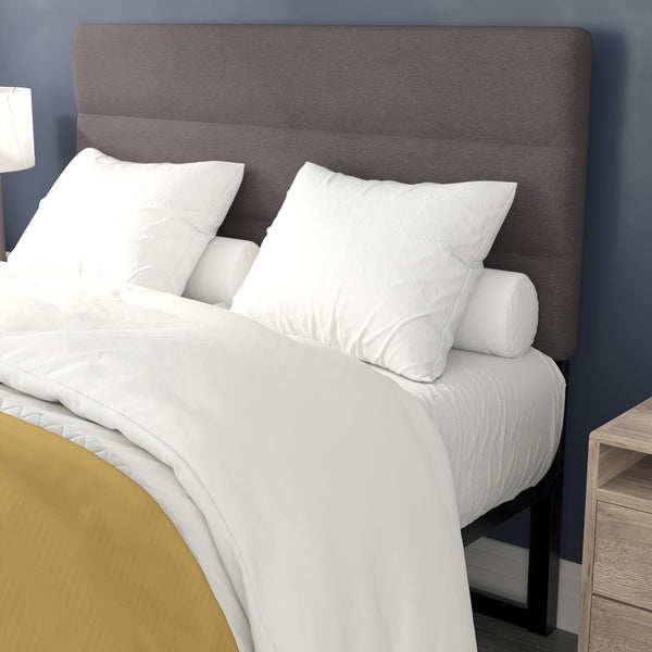 English Elm Paxton Full Channel Stitched Upholstered Headboard - Adjustable Height for Modern Bedroom Style Upgrade Gray In Stock. Usually ships in 24 - 48 business hours TW-3WLHB21-GY-F-GG