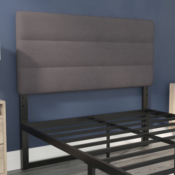 English Elm Paxton Full Channel Stitched Upholstered Headboard - Adjustable Height for Modern Bedroom Style Upgrade Gray In Stock. Usually ships in 24 - 48 business hours TW-3WLHB21-GY-F-GG