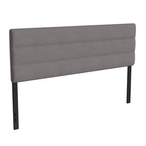 English Elm Paxton Full Channel Stitched Upholstered Headboard - Adjustable Height for Modern Bedroom Style Upgrade Gray In Stock. Usually ships in 24 - 48 business hours TW-3WLHB21-GY-K-GG