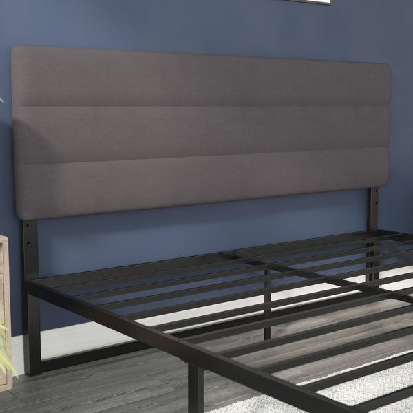 English Elm Paxton Full Channel Stitched Upholstered Headboard - Adjustable Height for Modern Bedroom Style Upgrade Gray In Stock. Usually ships in 24 - 48 business hours TW-3WLHB21-GY-K-GG