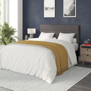 English Elm Paxton Full Channel Stitched Upholstered Headboard - Adjustable Height for Modern Bedroom Style Upgrade Gray In Stock. Usually ships in 24 - 48 business hours TW-3WLHB21-GY-Q-GG