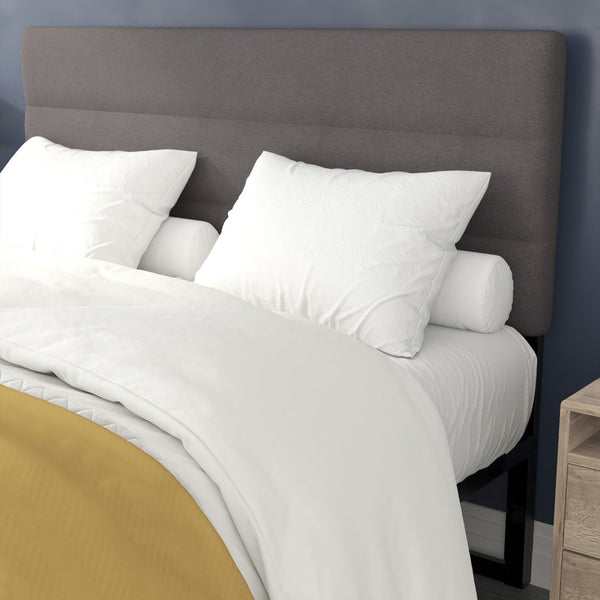 English Elm Paxton Full Channel Stitched Upholstered Headboard - Adjustable Height for Modern Bedroom Style Upgrade Gray In Stock. Usually ships in 24 - 48 business hours TW-3WLHB21-GY-Q-GG