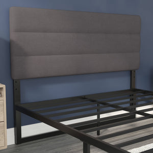 English Elm Paxton Full Channel Stitched Upholstered Headboard - Adjustable Height for Modern Bedroom Style Upgrade Gray In Stock. Usually ships in 24 - 48 business hours TW-3WLHB21-GY-Q-GG