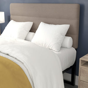 English Elm Paxton Full Channel Stitched Upholstered Headboard - Adjustable Height for Modern Bedroom Style Upgrade Taupe In Stock. Usually ships in 24 - 48 business hours TW-3WLHB21-TAN-F-GG