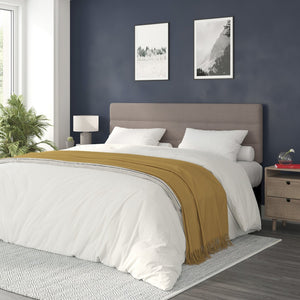 English Elm Paxton Full Channel Stitched Upholstered Headboard - Adjustable Height for Modern Bedroom Style Upgrade Taupe In Stock. Usually ships in 24 - 48 business hours TW-3WLHB21-TAN-K-GG