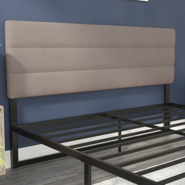 English Elm Paxton Full Channel Stitched Upholstered Headboard - Adjustable Height for Modern Bedroom Style Upgrade Taupe In Stock. Usually ships in 24 - 48 business hours TW-3WLHB21-TAN-K-GG