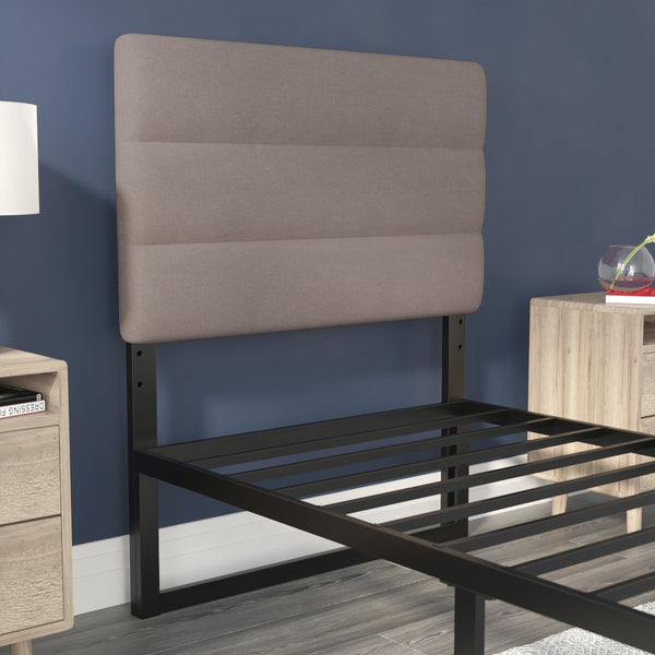 English Elm Paxton Full Channel Stitched Upholstered Headboard - Adjustable Height for Modern Bedroom Style Upgrade Taupe In Stock. Usually ships in 24 - 48 business hours TW-3WLHB21-TAN-T-GG