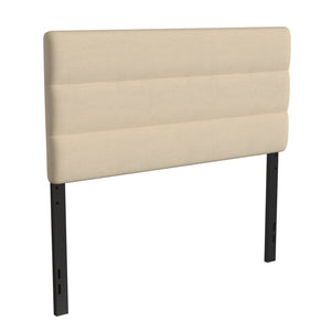 English Elm Paxton Full Channel Stitched Upholstered Headboard - Adjustable Height for Modern Bedroom Style Upgrade Cream In Stock. Usually ships in 24 - 48 business hours TW-3WLHB21-W-F-GG