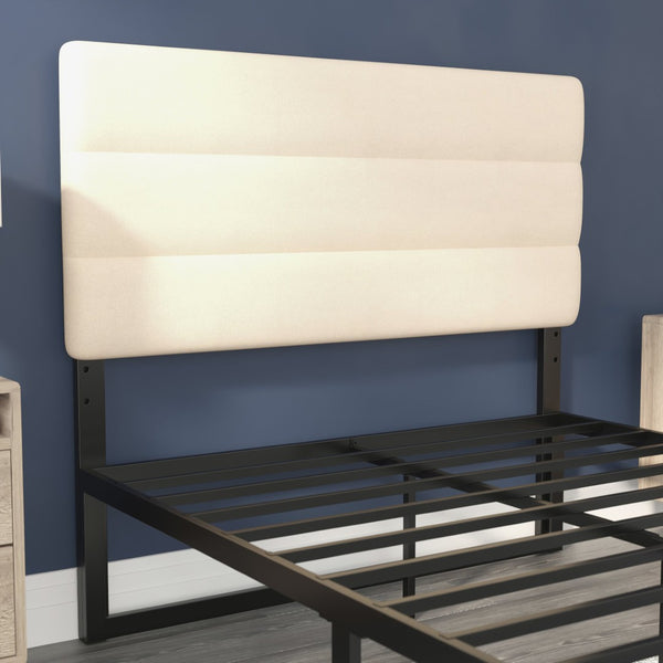 English Elm Paxton Full Channel Stitched Upholstered Headboard - Adjustable Height for Modern Bedroom Style Upgrade Cream In Stock. Usually ships in 24 - 48 business hours TW-3WLHB21-W-F-GG