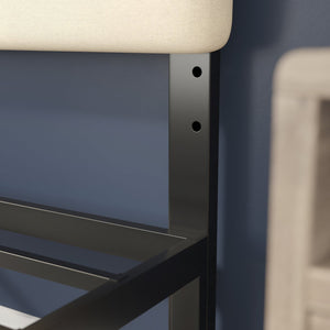 English Elm Paxton Full Channel Stitched Upholstered Headboard - Adjustable Height for Modern Bedroom Style Upgrade Cream In Stock. Usually ships in 24 - 48 business hours TW-3WLHB21-W-F-GG