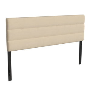 English Elm Paxton Full Channel Stitched Upholstered Headboard - Adjustable Height for Modern Bedroom Style Upgrade Cream In Stock. Usually ships in 24 - 48 business hours TW-3WLHB21-W-K-GG