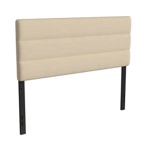 English Elm Paxton Full Channel Stitched Upholstered Headboard - Adjustable Height for Modern Bedroom Style Upgrade Cream In Stock. Usually ships in 24 - 48 business hours TW-3WLHB21-W-Q-GG