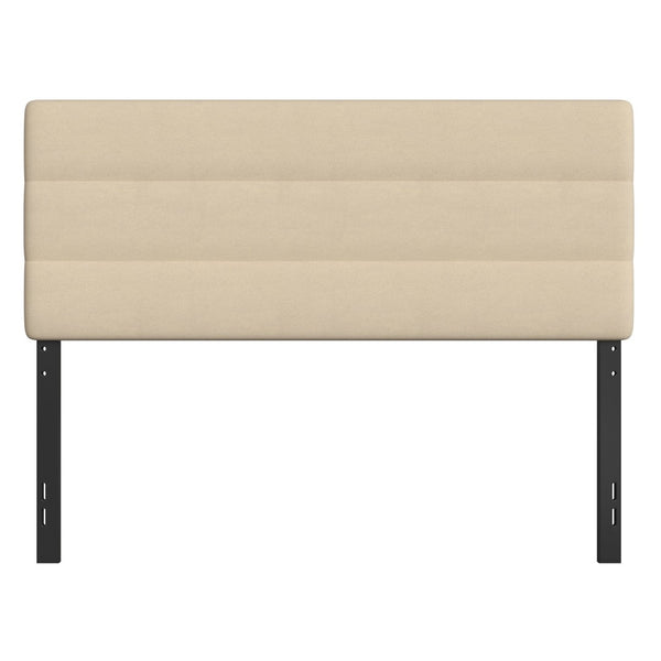 English Elm Paxton Full Channel Stitched Upholstered Headboard - Adjustable Height for Modern Bedroom Style Upgrade Cream In Stock. Usually ships in 24 - 48 business hours TW-3WLHB21-W-Q-GG