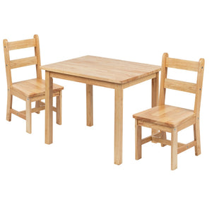 English Elm Kyndl Kids Solid Hardwood Table and Chair Set - Perfect for Playrooms, Crafts, and Learning Fun Natural TW-WTCS-1001-NAT-GG