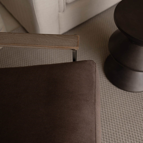 Lh Imports Logan Club Chair - Modern Industrial Style With Plush Comfort And 100% Polyester Fabric For Your Home Brown 100% Polyester Fabric,Pu Foam,Walnut Wood,Metal Tw019