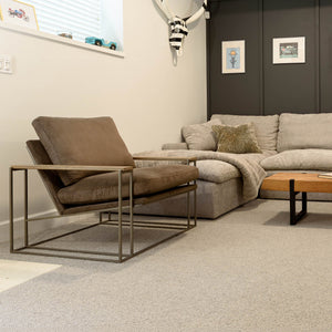 Lh Imports Logan Club Chair - Modern Industrial Style With Plush Comfort And 100% Polyester Fabric For Your Home Brown 100% Polyester Fabric,Pu Foam,Walnut Wood,Metal Tw019