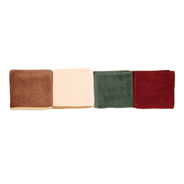 Hiend Accents Washcloth Set Of 4 Luxuriously Soft And Durable Towels For A Cozy Bathroom Aesthetic And Self-care Brown 95% Cotton,5% Polyester Tw1001-os-mc